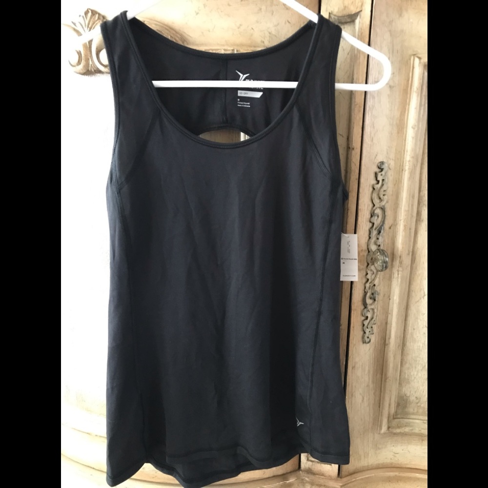 Old Navy Keyhole Performance Tank Black